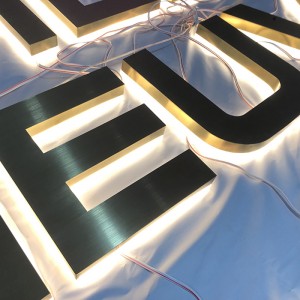 China New Product China 3D Reverse Channel Letters LED Illuminated Business Signs