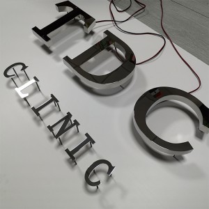 Manufacturer of China Outdoor or Indoor 3D Custom Metal Halo Lit Colorful Letter Illuminated LED Backlit Logo Sign