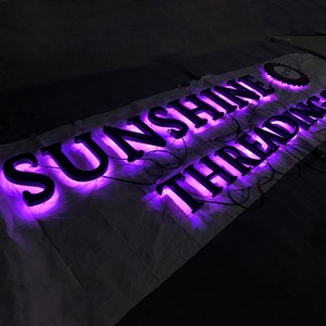 Super Lowest Price China New Fashion Shop Front Metal Electronic Halo Lit Sign Letters